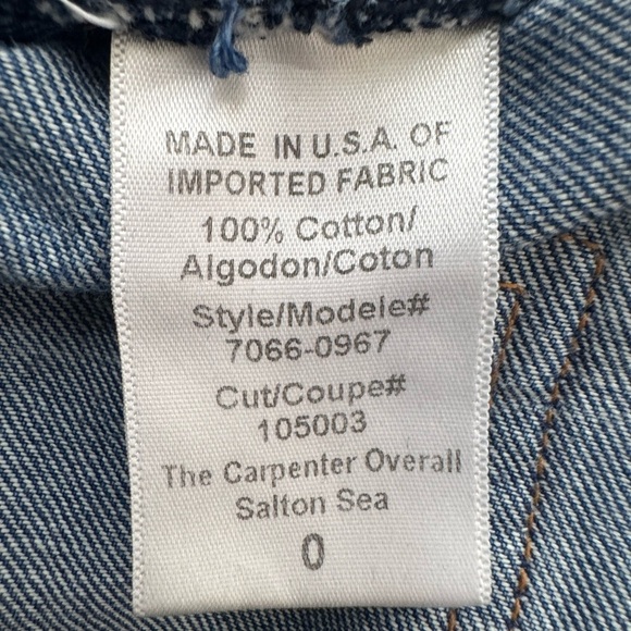 Current/Elliott The Carpenter Overall in Salton Sea Medium Wash Size 0/XS - Picture 12 of 16